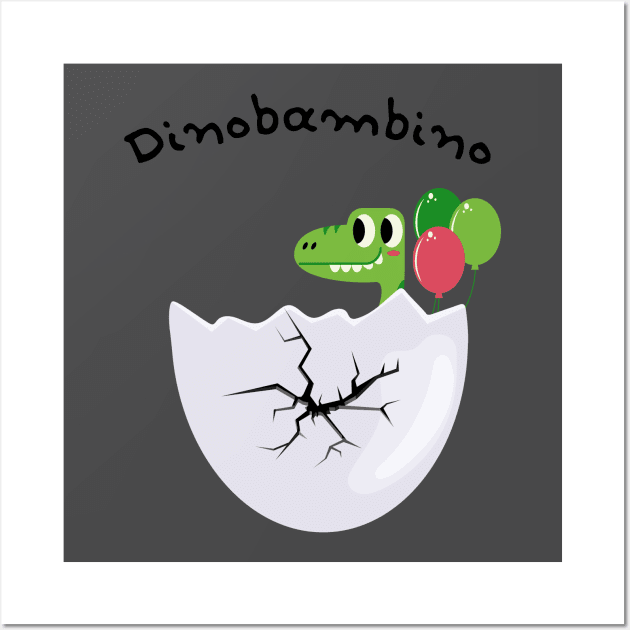 Dinobambino for Young and Old Wall Art by bars_sky